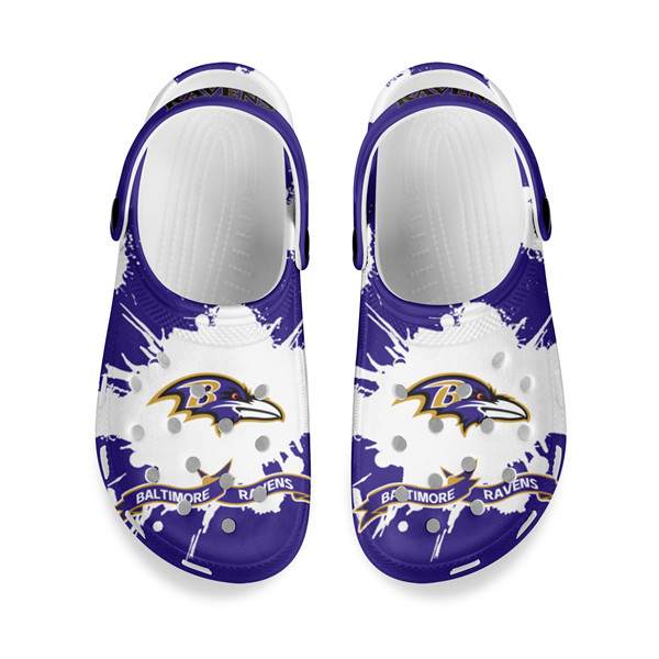 Men's Baltimore Ravens Bayaband Clog Shoes 001 Men's Baltimore Ravens Bayaband Clog Shoes 001